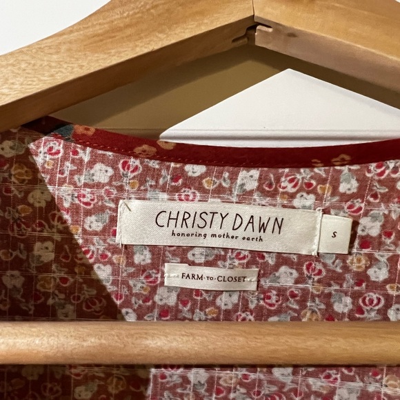 Like New! Christy Dawn Heirloom Patchwork Gina Dress in Colorblocked Rust (S) - Picture 5 of 10